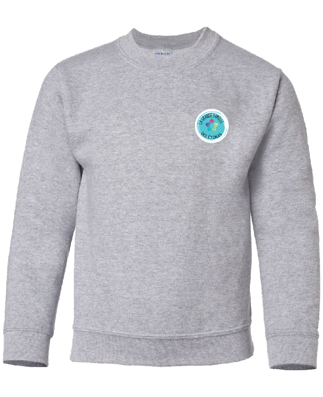GARDERIE LES ÉTOILES - 18000B Molleton col arrondi junior - TR. TS-184 (AVG)