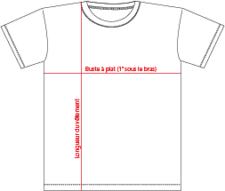 Charte de grandeur 4800 (S à 3XL)